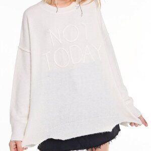 NEW Wildfox Not Today Cream White Sweater - Women's Small